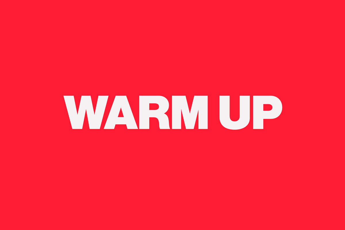 warm up gym logo